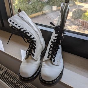 White Dr Martens Boots